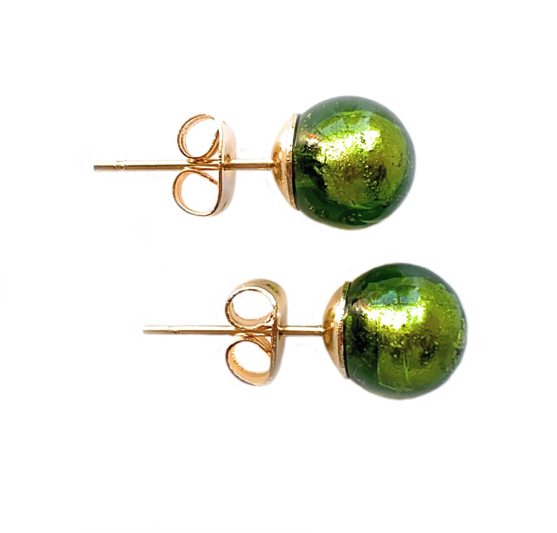 Olive green deals stud earrings