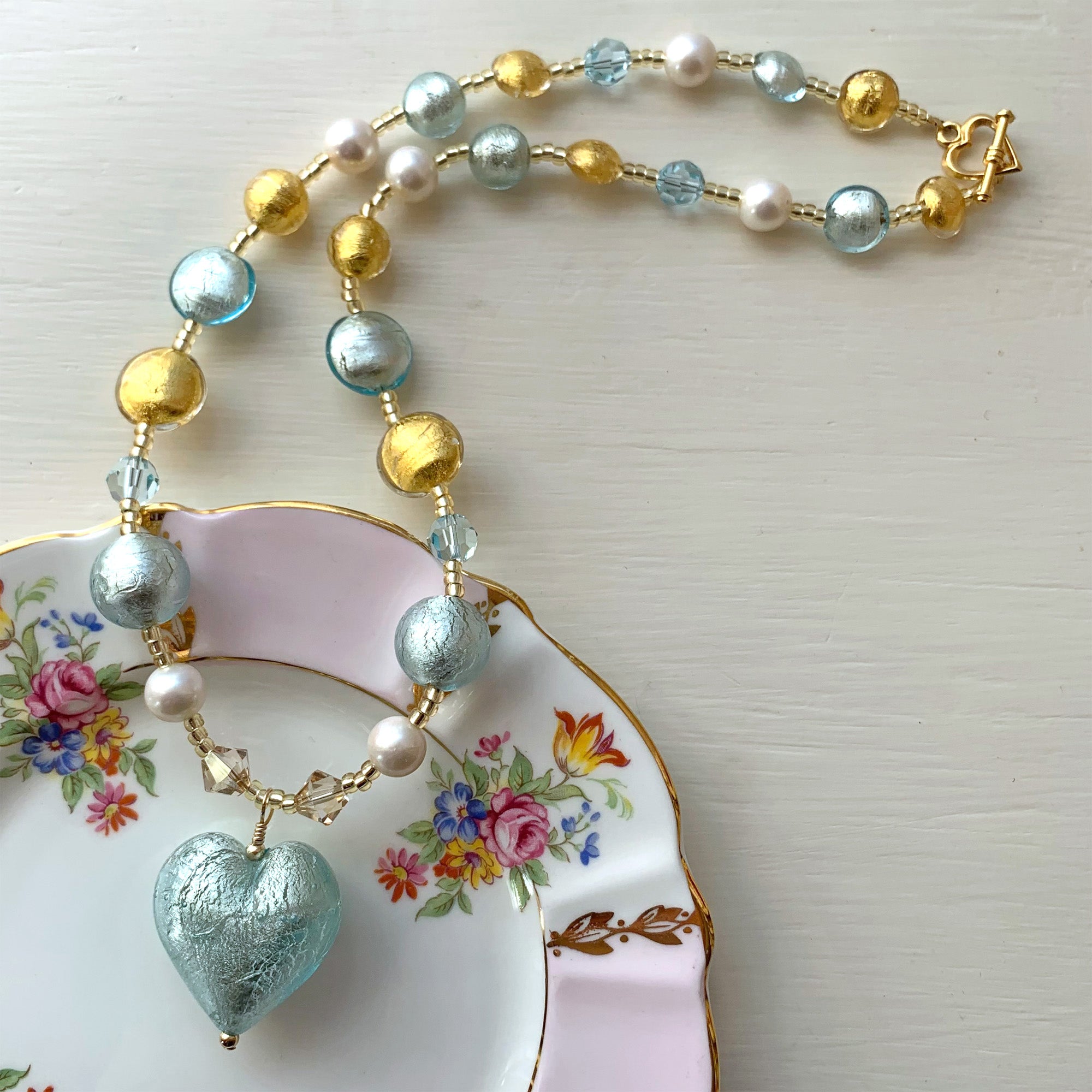 1950's Necklace With Venetian Glass Beads 768r | Amanda Appleby